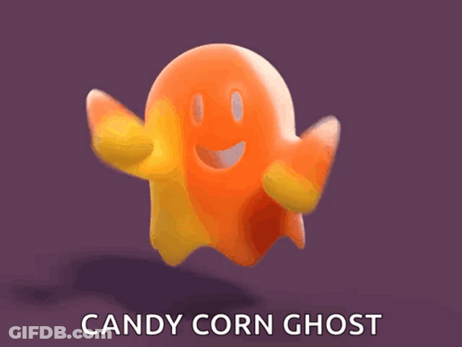 Candy Corn Ghost Dancing GIF