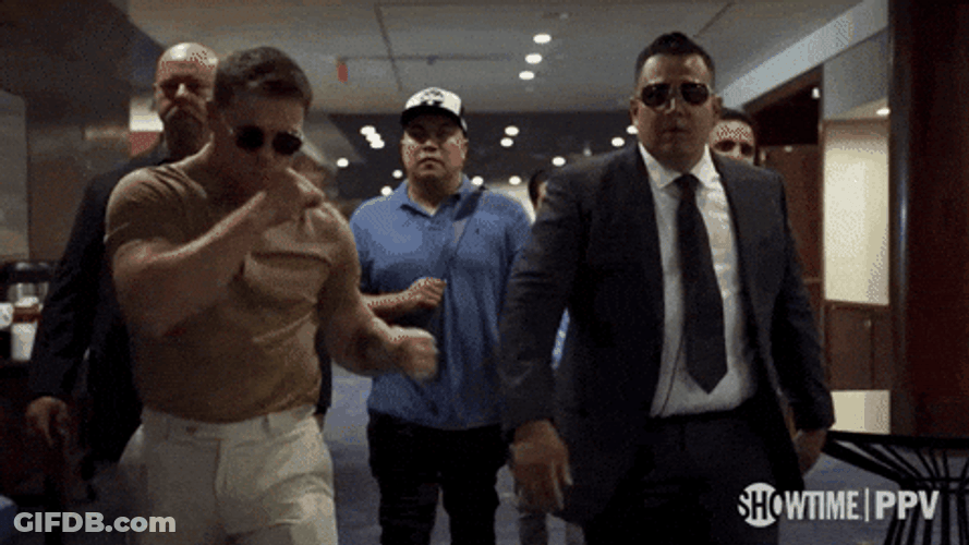 Canelo Álvarez Air Punching Walking GIF