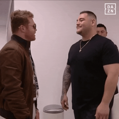 Canelo Alvarez And Andy Ruiz Awkward GIF