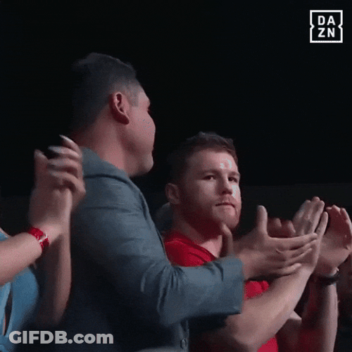 Canelo Álvarez Clapping With Oscar De La Hoya GIF