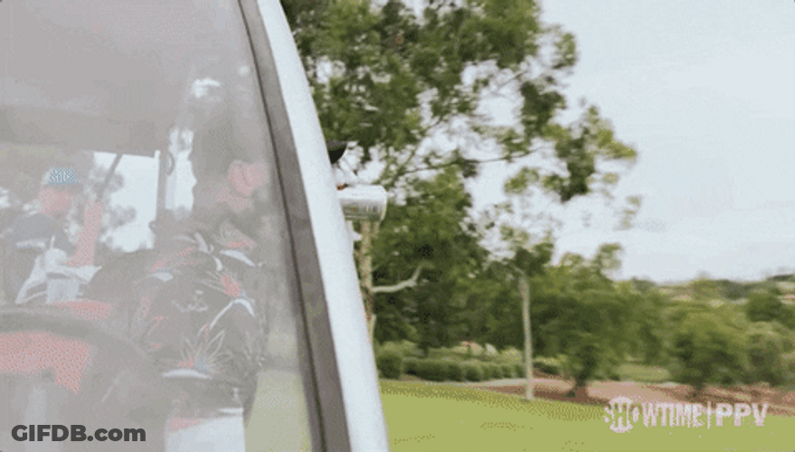 Canelo Álvarez Riding Golf Cart GIF