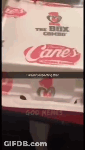 Canes Box With Snapchat Caption I Want Expecting That GIF