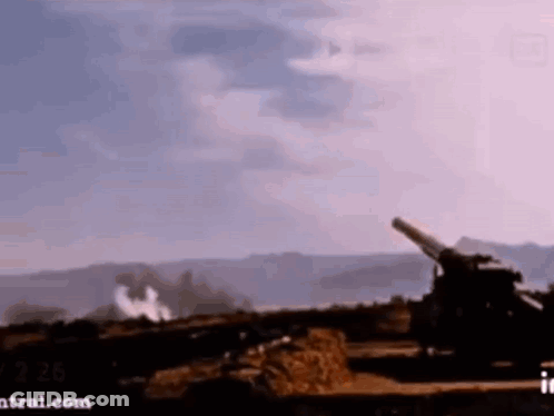 Cannon Firing On Hill GIF