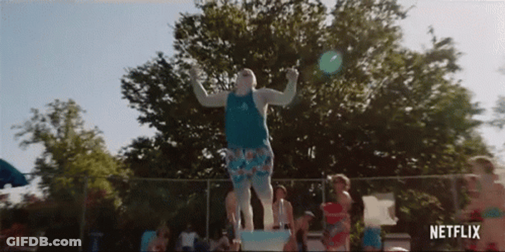 Cannonball Dive Holding Both Knees GIF