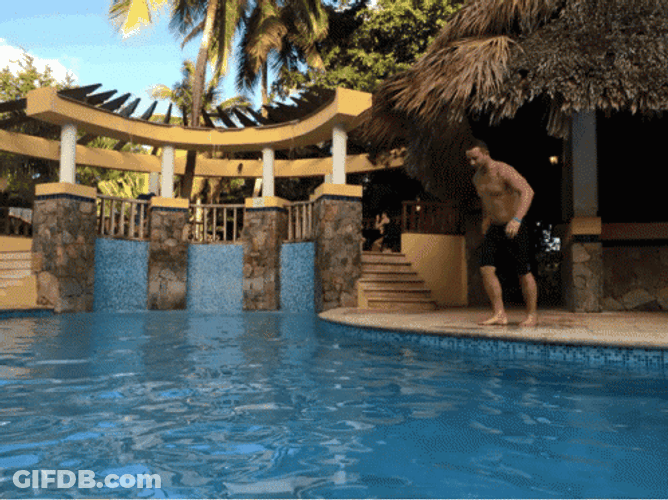 Cannonball Dive Holding The Knee GIF