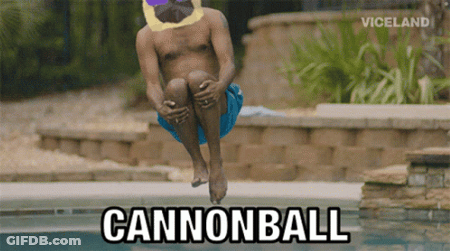 Cannonball Slow Motion Dive GIF