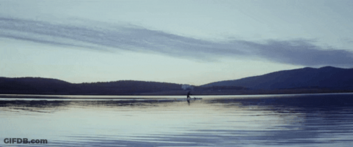 Canoe In The Plain Water GIF