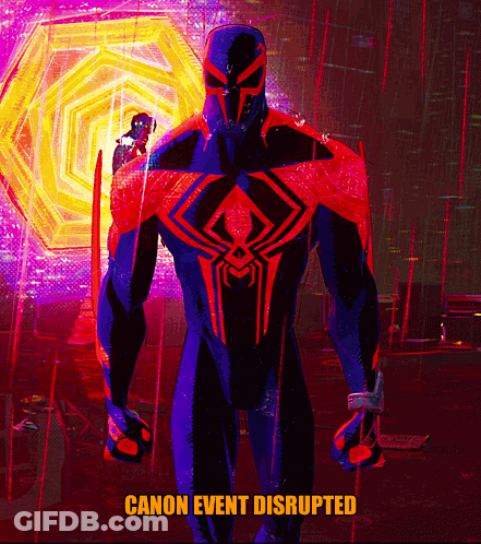 Canon Event Disrupted Spider-Man Poster GIF