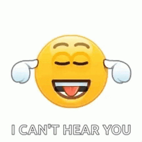 Cant Hear You Emoji GIF