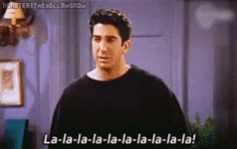 Cant Hear You Friends Ross Geller GIF