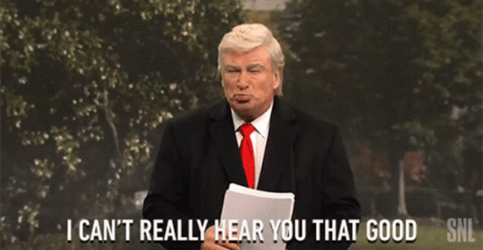 Cant Hear You SNL Alec Baldwin GIF