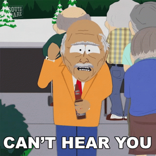 Cant Hear You South Park Bill Stewart GIF