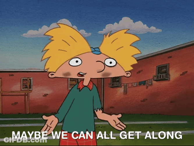 Cant We All Just Get Along Hey Arnold GIF