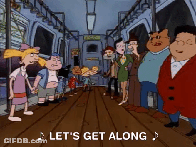 Cant We All Just Get Along Hey Arnold GIF