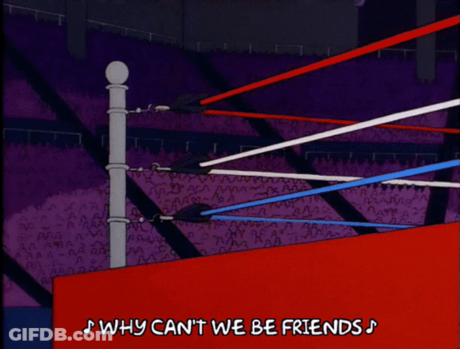 Cant We All Just Get Along Homer Simpson GIF