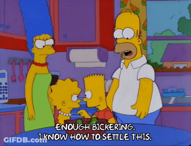Cant We All Just Get Along The Simpsons GIF