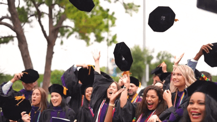 Cap Throw Graduation Law Students GIF
