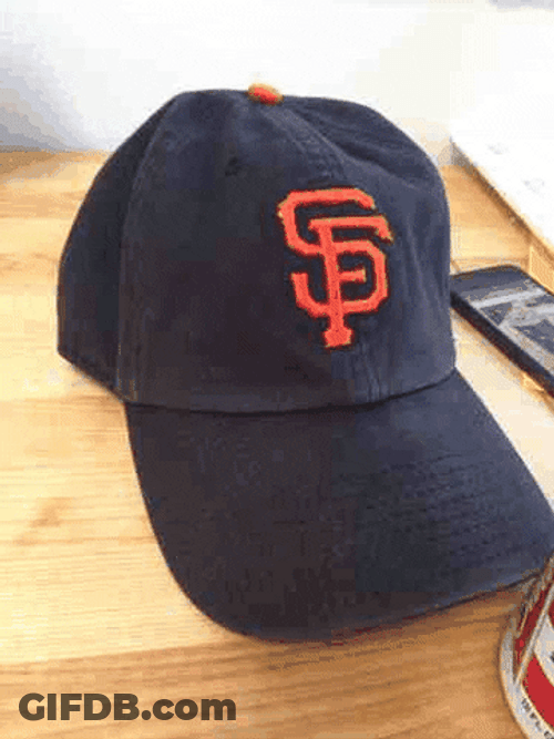 Cap With Sf Giants Logo GIF
