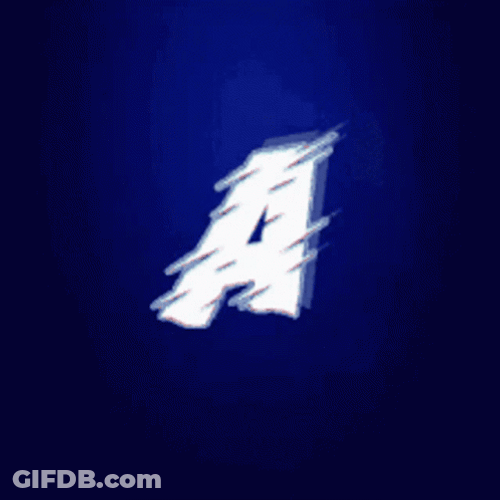 Capital Letter A Glitching Animation GIF