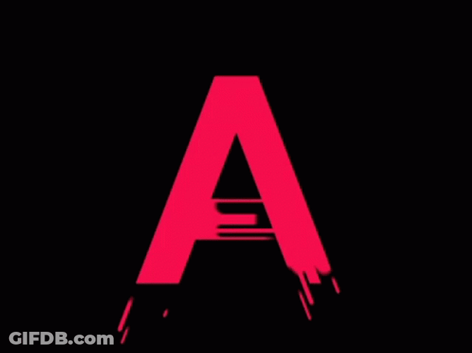 Capital Red Letter A Animation GIF