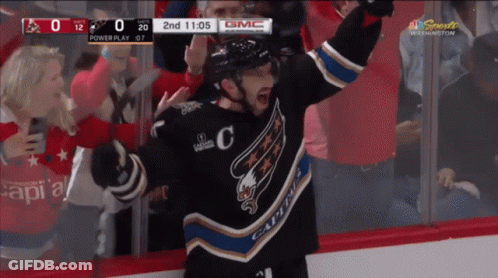 Capitals Player Celebrates Goal GIF