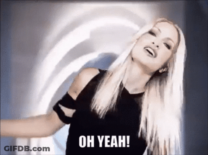 Caprice Bourret Singing Oh Yeah GIF