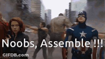 Captain America And Black Widow Noobs Assemble GIF