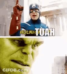 Captain America And Hulk Collage GIF