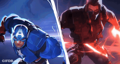 Captain America And Winter Soldier Fighting GIF