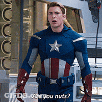 Captain America Asking If He's Nuts GIF