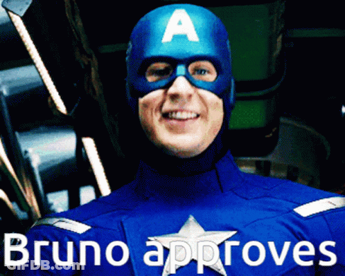 Captain America Costume Bruno Approves GIF