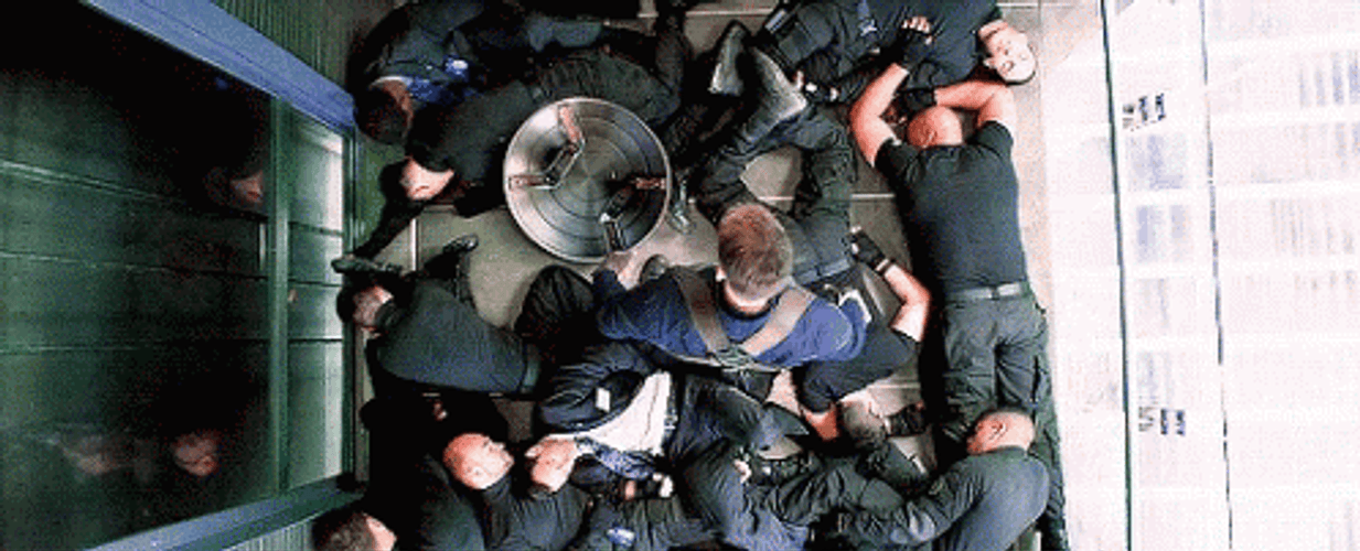 Captain America Elevator Scene GIF