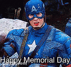 Captain America Happy Memorial Day GIF