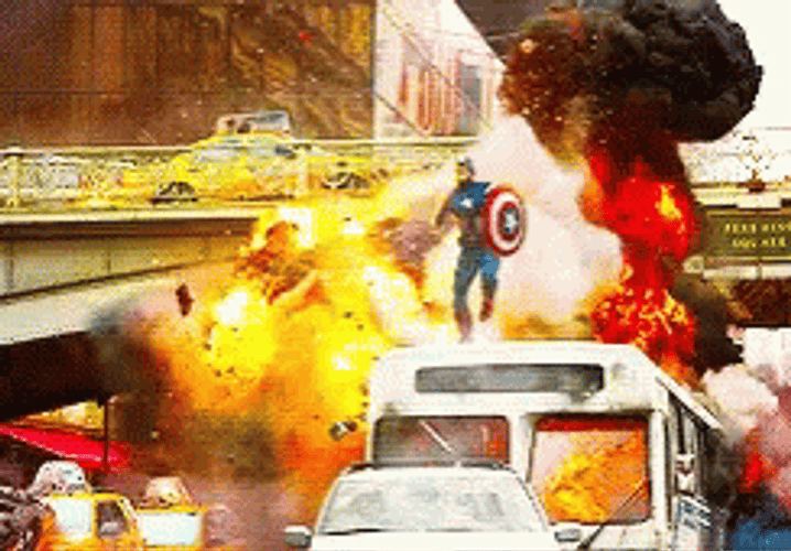 Captain America Jumping GIF