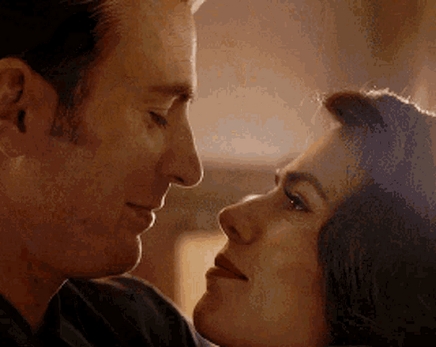 Captain America Kissing Peggy Carter GIF