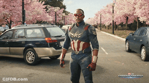 Captain America Poster Man In Superhero Costume GIF