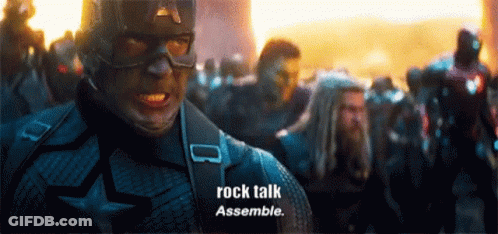 Captain America Saying Rock Talk Assemble GIF