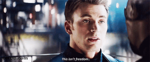 Captain America Says This Isn't Freedom GIF