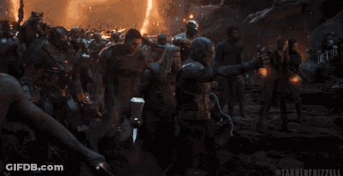 Captain America Standing In Front Of Crowd GIF