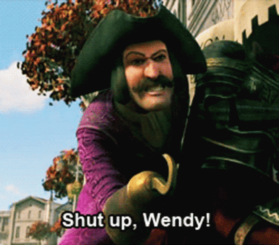 Captain Hook Shut Up Wendy GIF