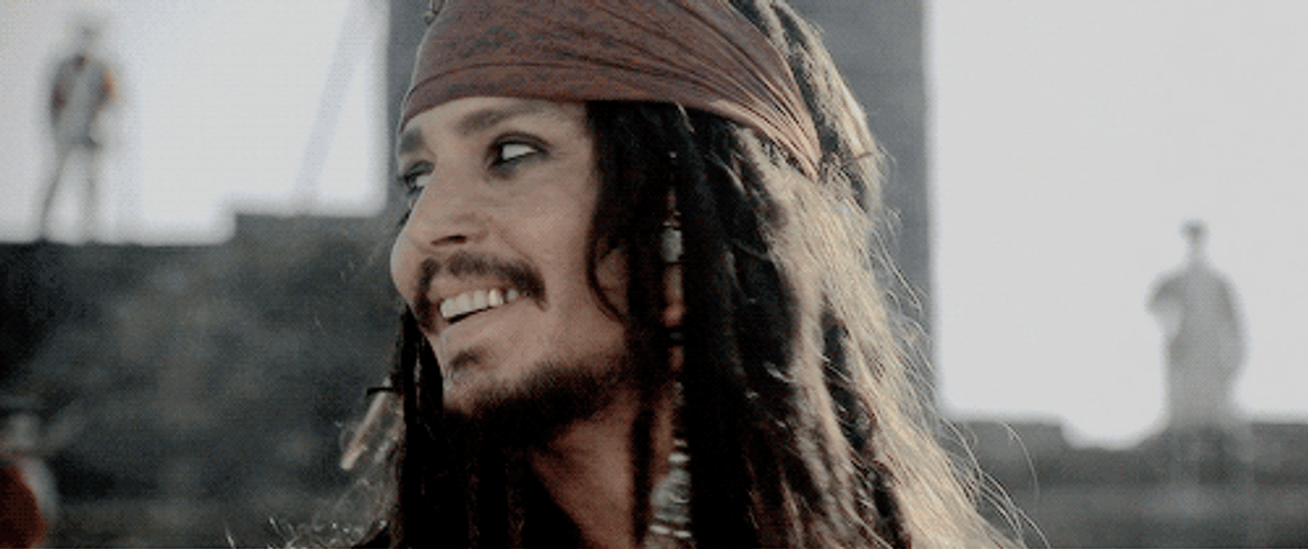 Captain Jack Sparrow Guilty Smiles GIF
