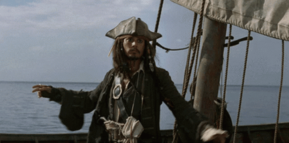 Captain Jack Sparrow Hats Off GIF