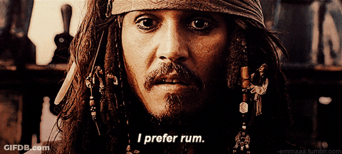 Captain Jack Sparrow Prefer Rum GIF