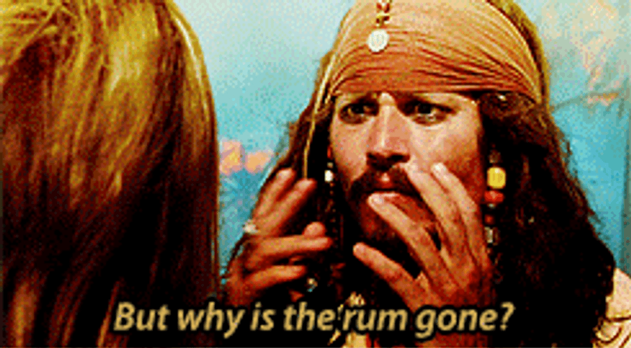 Captain Jack Sparrow Rum Is Gone GIF