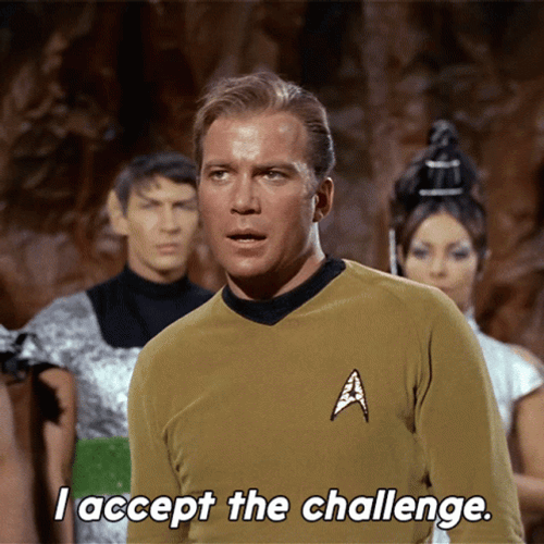 Captain Kirk Challenge Accepted GIF