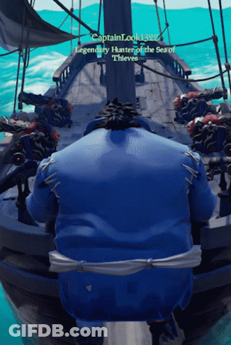 Captain Look1322 Is A Legendary Hunter Of The Sea Of Thieves In A Video Game GIF