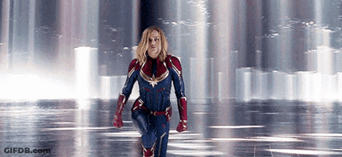 Captain Marvel Brie Larson GIF