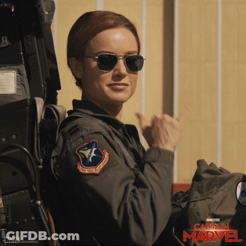 Captain Marvel Brie Larson Pilot GIF