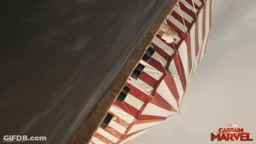 Captain Marvel Carnival Ride GIF