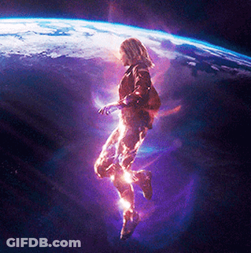 Captain Marvel Floating GIF